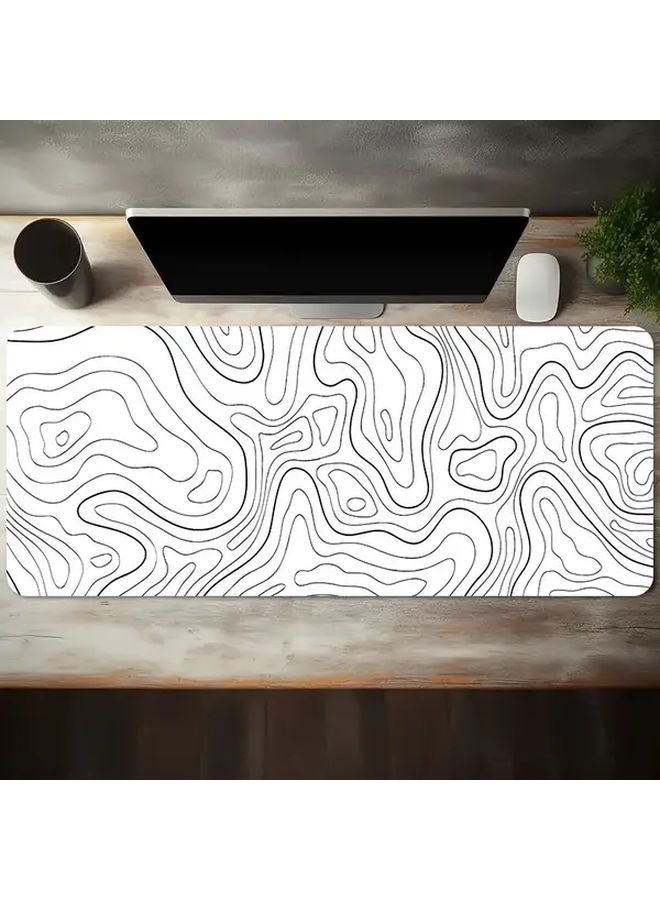 Large Gaming Mouse Pad 60X30cm Abstract Terrain Pattern Non Slip Rubber Base Desk Mat - Image 1